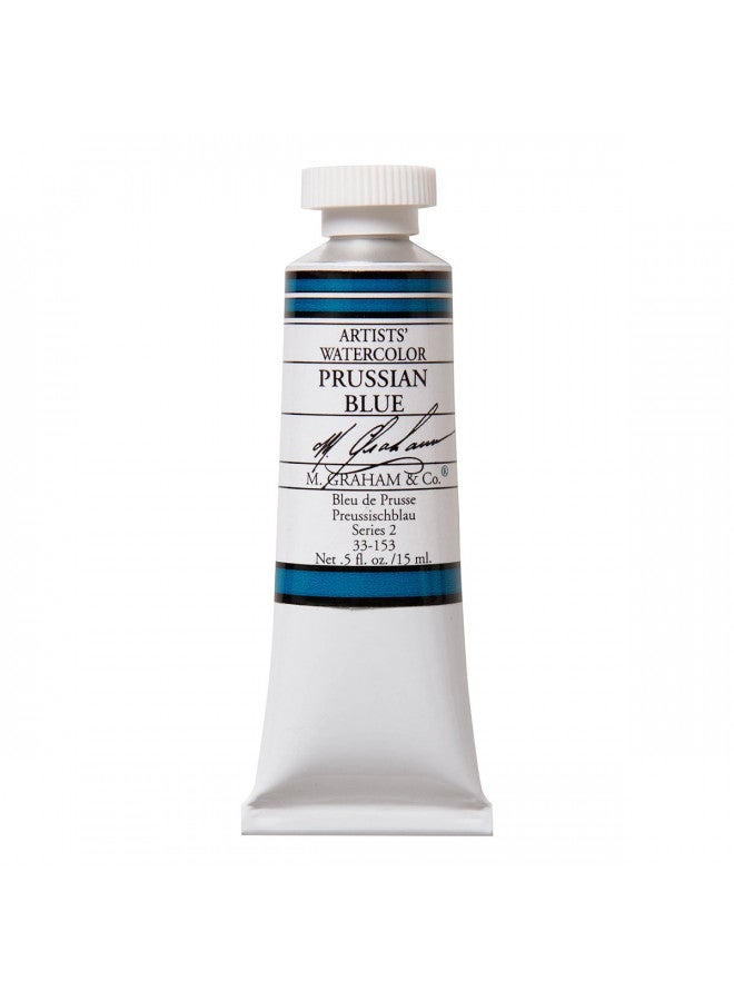 M. Graham & Co. M. Graham 1/2-Ounce Tube Watercolor Paint, Prussian Blue (33-153)