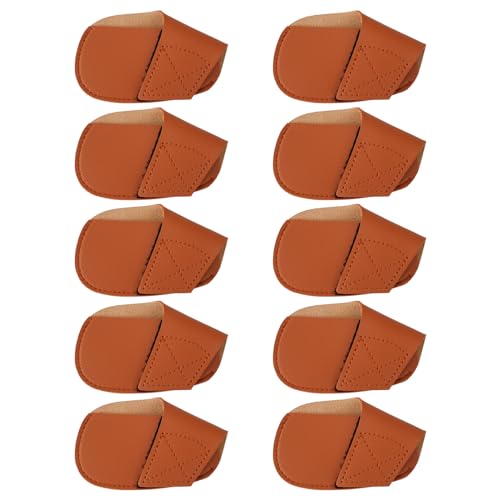 Andux 10Pack PU Golf Irons Club Head Covers Pouch Holder MTPU03 Brown - Image 1
