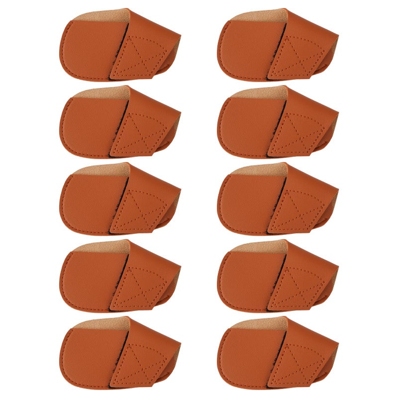 Andux 10Pack PU Golf Irons Club Head Covers Pouch Holder MTPU03 Brown - Image 2
