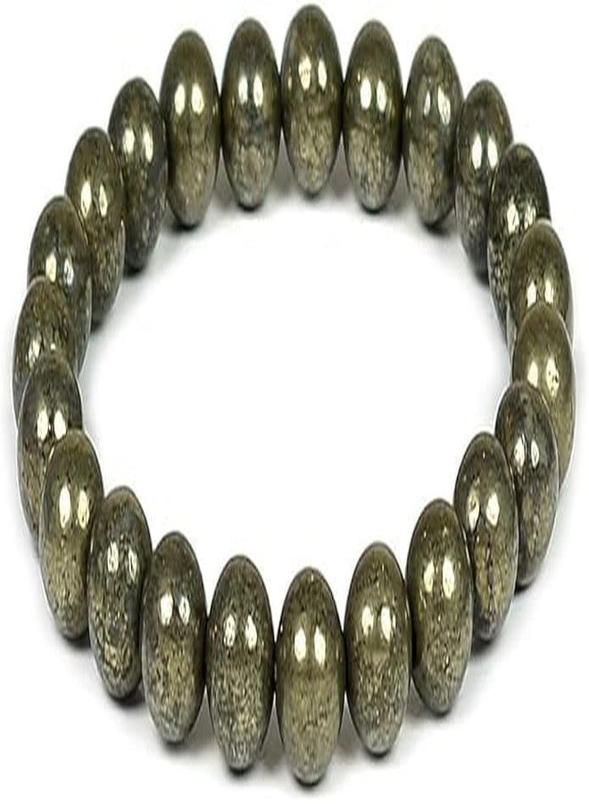 CALMING CRYSTALS Original Pyrite Bracelet Certified AAA+ Quality Golden Pyrite Bracelet Lab tested Original Money Magnet Bracelet 21 days effect Money,Growth,Abundance,Health Pyrite Pirate Bracelet - Image 1