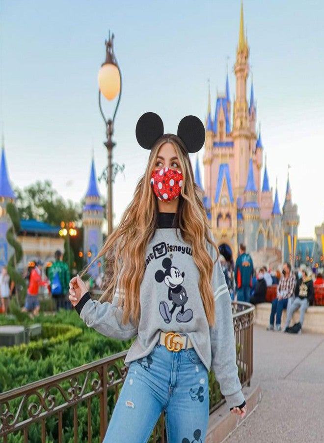 DRESHOW Mouse Ears Headbands Solid Black Ears Party Decoration Costume Headbands Hair Band for Christmas Party - Image 3