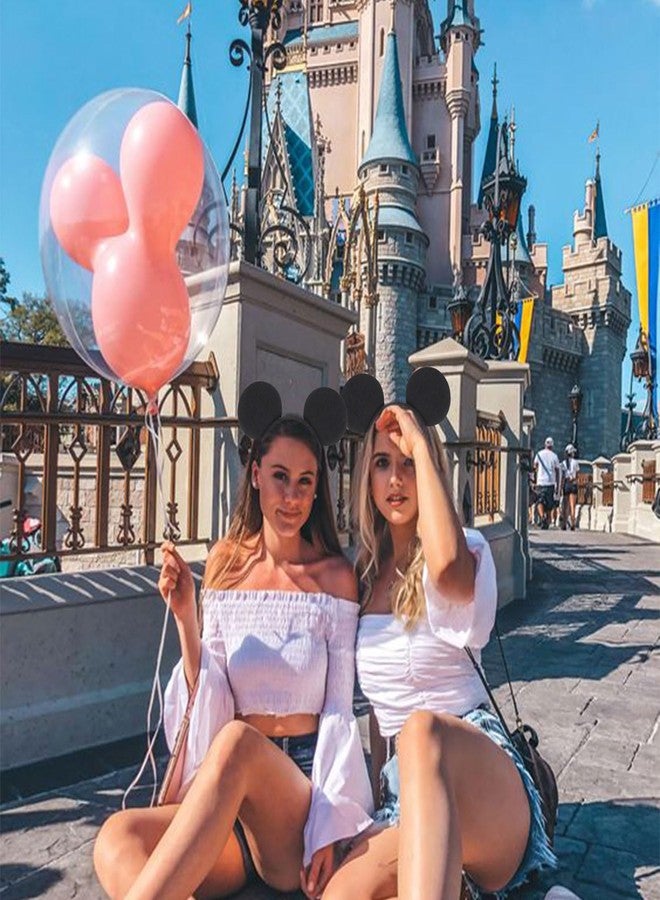 DRESHOW Mouse Ears Headbands Solid Black Ears Party Decoration Costume Headbands Hair Band for Christmas Party - Image 2