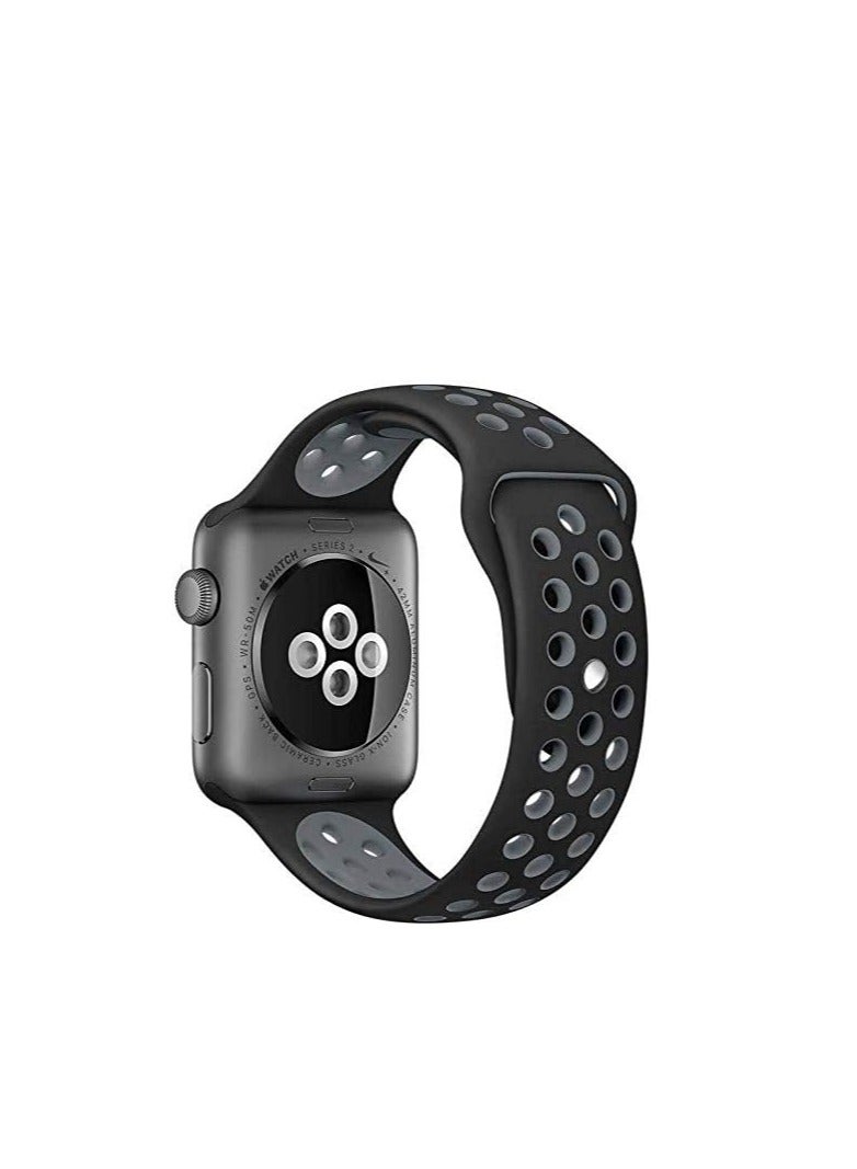 Silicone Sport Band for Apple Watch 41mm 40mm 38mm, Soft Replacement Wrist Strap Compatible with iWatch Series 8/7/6/ SE/ 5/4/3/2/1,Nike+,Sport,Edition - Image 1