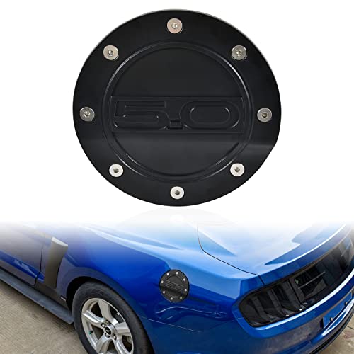 KEWISAUTO Gas Tank Cap Cover for Ford Mustang GT 20152020 Fuel Filler Door Cover Fuel Gas Cap for 20152020 Ford Mustang GT Exterior Decoration Accessories Black - Image 1