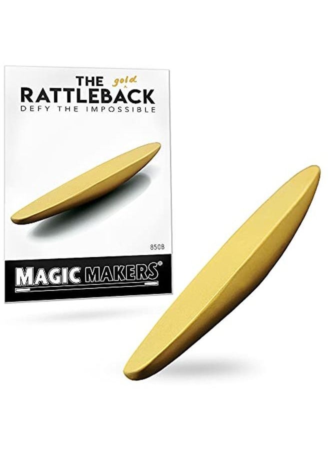 MAGIC MAKERS - Rattleback Flat Gold Edition Physics Toy Spinning Top - Image 1