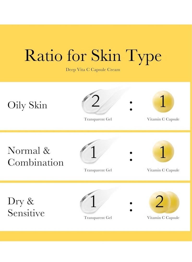 ميديكيوب Medicube Deep Vitamin C Capsule Golden Capsule Moisturizer ، كبسولات شحمية للتجاعيد ، إشراق الجلد ، هلام شفاف لترطيب التوهج ، العناية بالبشرة الكورية 1.94 أوقية - Image 5