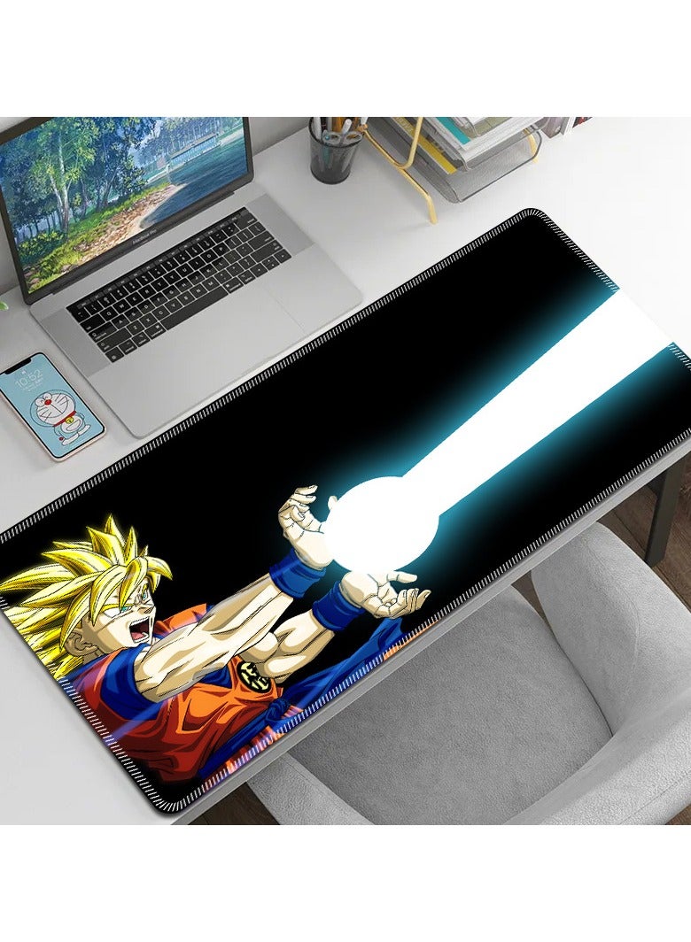 KUYING Dragon Ball Anime Extra Large Thick Lock Edge Anti Slip Rubber Mouse Pad 