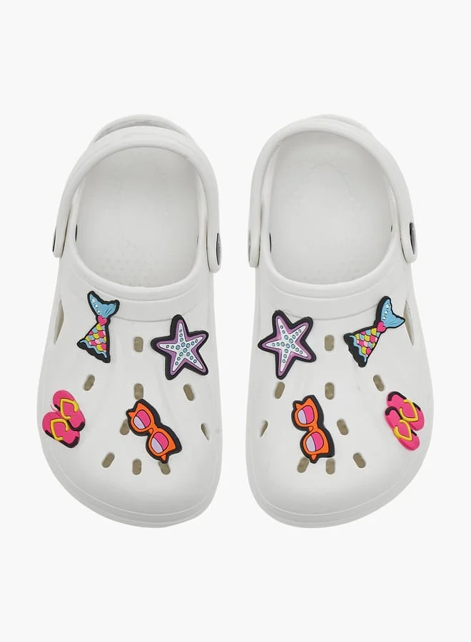 Aqua Girls Accent Detail Slip-On Clogs