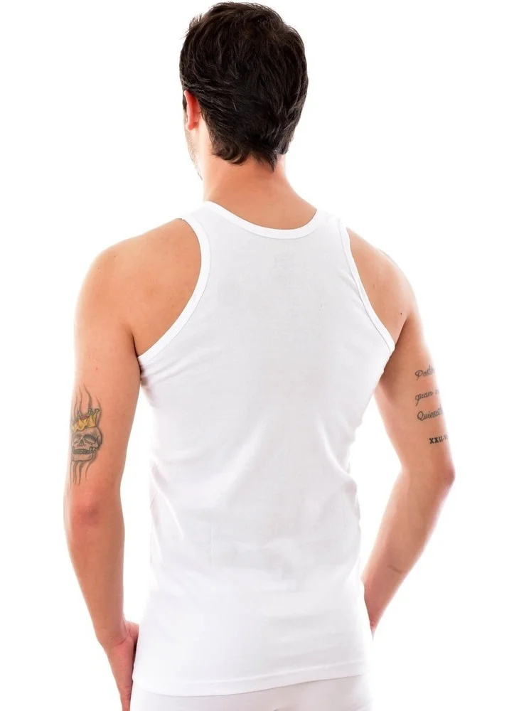 Tutku Passion 5 Pack Passion Rib Suspender Men's Undershirt White