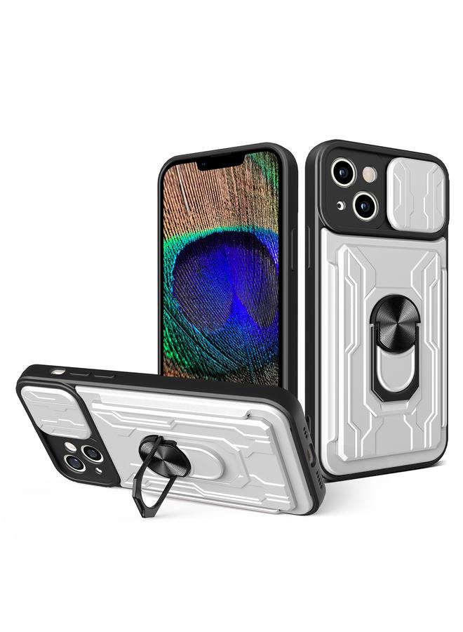 S-TOP Case For iPhone 15 Plus Sliding Camshield TPU+PC Phone Case with Card Slot - Image 1