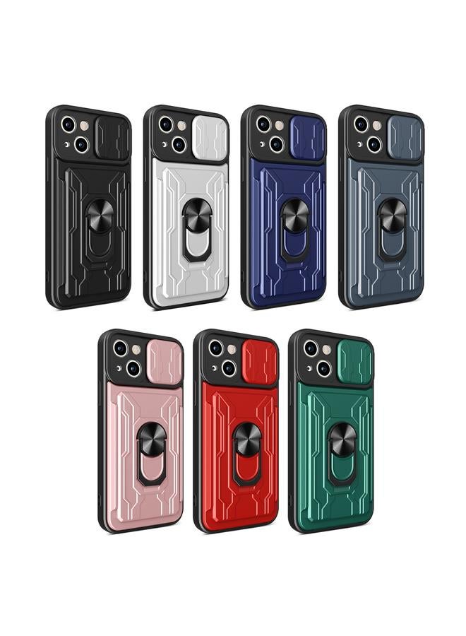 S-TOP Case For iPhone 15 Plus Sliding Camshield TPU+PC Phone Case with Card Slot - Image 2