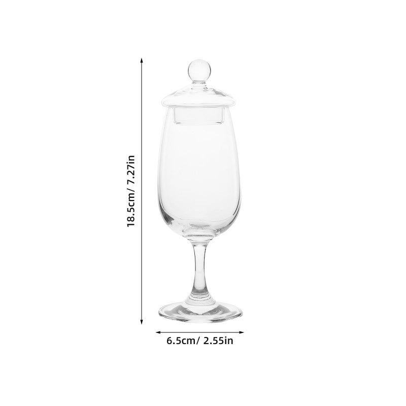 Long Stem Crystal Glass Tea Cup With Lid For Brandy Tequila Whiskey Tasting Multi Purpose Drinkware - Image 2