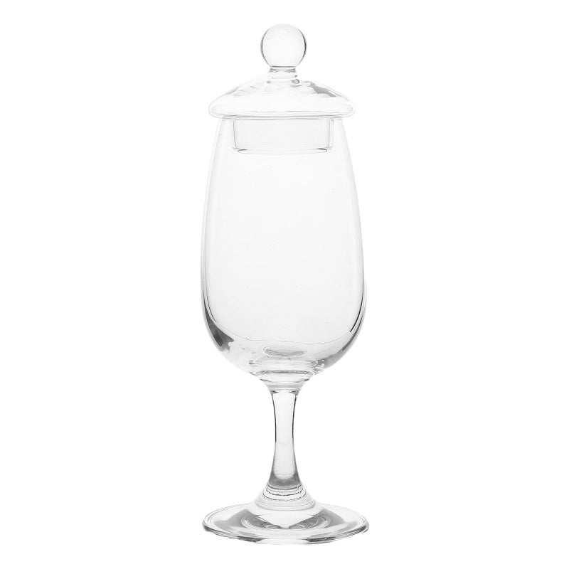 Long Stem Crystal Glass Tea Cup With Lid For Brandy Tequila Whiskey Tasting Multi Purpose Drinkware - Image 1