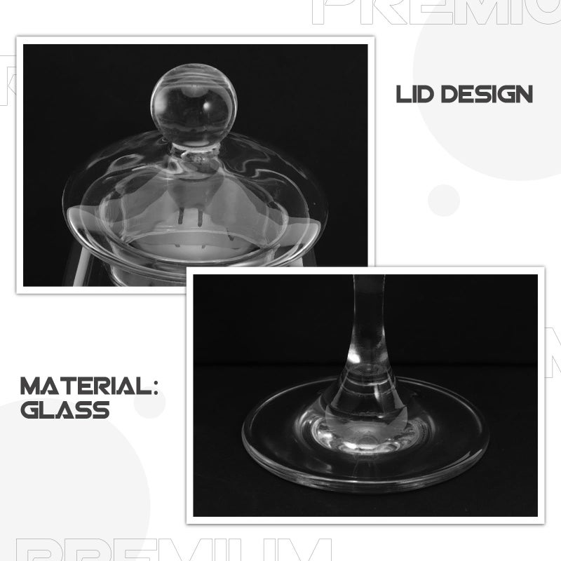 Long Stem Crystal Glass Tea Cup With Lid For Brandy Tequila Whiskey Tasting Multi Purpose Drinkware - Image 3