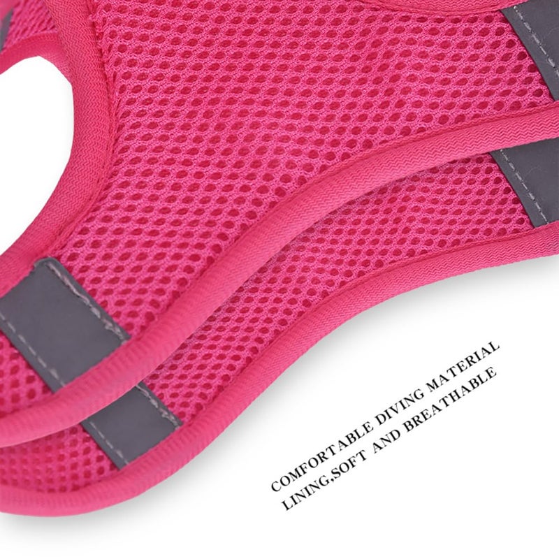 Flymind Step in Dog Harness and Leash Set, Flower Adjustable Easy Walk Puppy Harnesses, Soft Mesh Pet Vest Harness Small Size Dog Adjustable No Pull Dog Harness for Small Medium Dogs(Purple, S) - Image 4