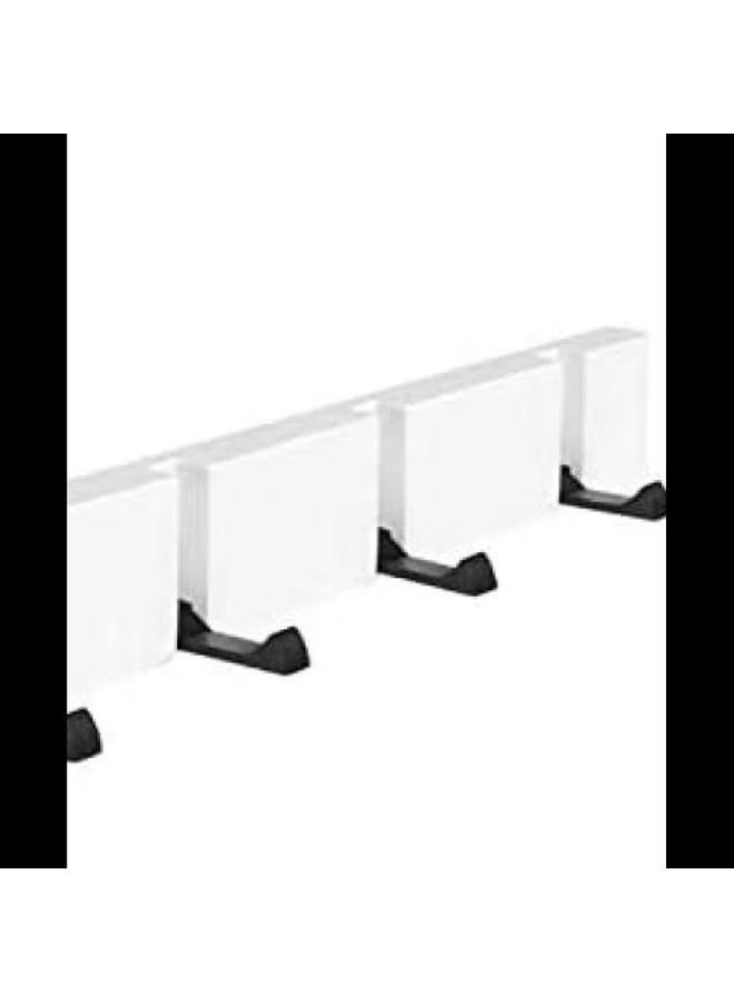 Wooden Wall Mounted Folding Rack, Modern Wall Floating Coat Hook Rack Space-Saving Coat Hanger for Coats (White 5 Hooks) - Image 4