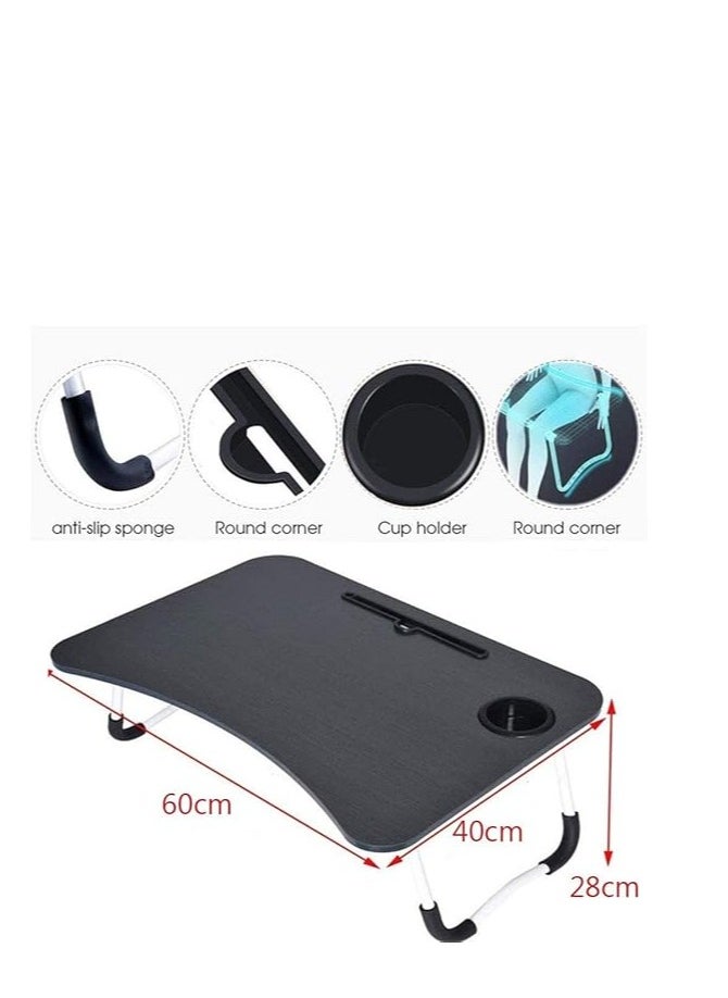 MODERN HOME - Laptop Bed Tray Table, Portable for Reading Book (Wood) - Image 1