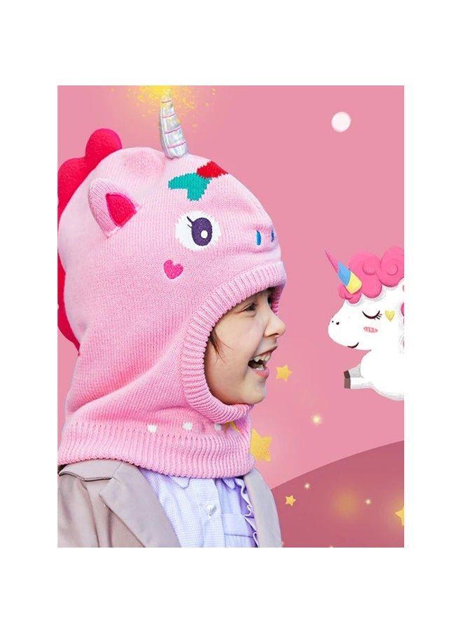 Knitted Pink Star Unicorn theme Winter Cap covering  Neck Ears and Head for Minus degree Temperature5 yrs and above - pzsku/Z6F18431C846E113811CFZ/45/_/1740399019/30d4203f-6380-4b45-af35-e4c18ac8f649