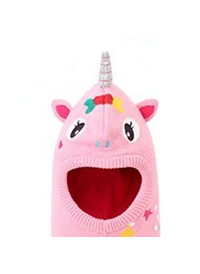 Knitted Pink Star Unicorn theme Winter Cap covering  Neck Ears and Head for Minus degree Temperature5 yrs and above - pzsku/Z6F18431C846E113811CFZ/45/_/1740399022/c8ab59dd-3656-4f0d-95e1-bd106985d886