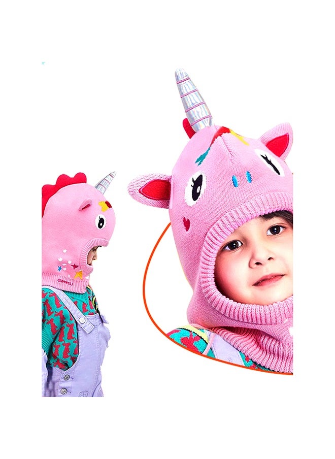 Knitted Pink Star Unicorn theme Winter Cap covering  Neck Ears and Head for Minus degree Temperature5 yrs and above - pzsku/Z6F18431C846E113811CFZ/45/_/1740399027/1b07531a-e974-49fe-8b2c-d2478e3b81a7