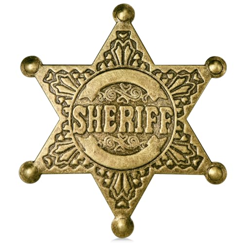 iMagitek Western Sheriff Badge Old West Prop Star Officer Vest Badge - Image 1