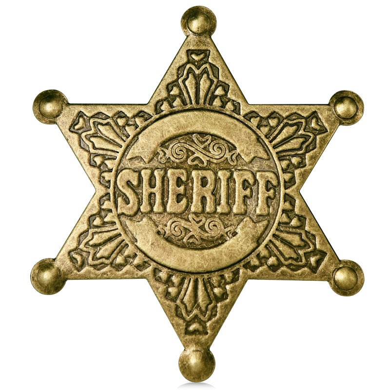 iMagitek Western Sheriff Badge Old West Prop Star Officer Vest Badge - Image 2