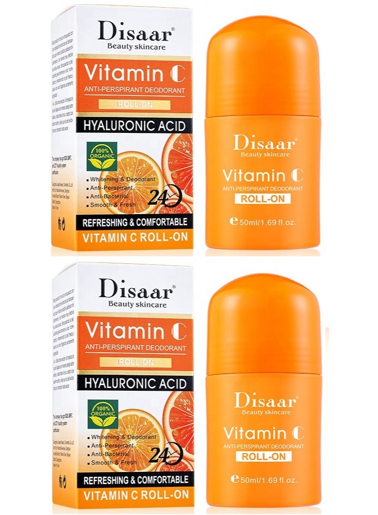 Disaar Two Pieces Of Anti Perspirant Deodorant Vitamin C Roll-On 2x50 ml - Image 1