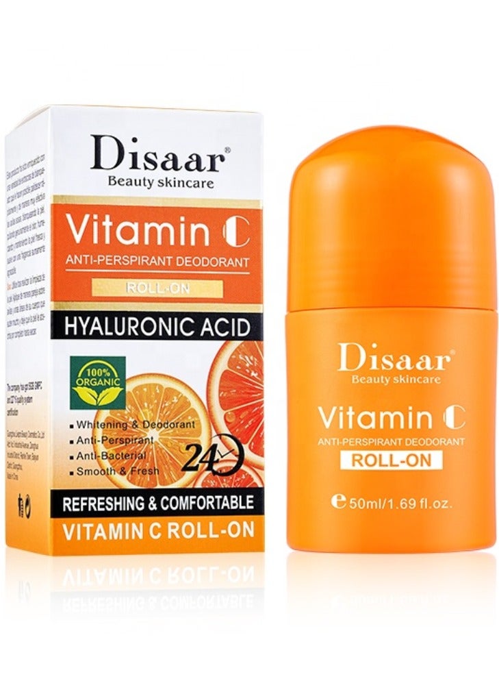 Disaar Two Pieces Of Anti Perspirant Deodorant Vitamin C Roll-On 2x50 ml - Image 2