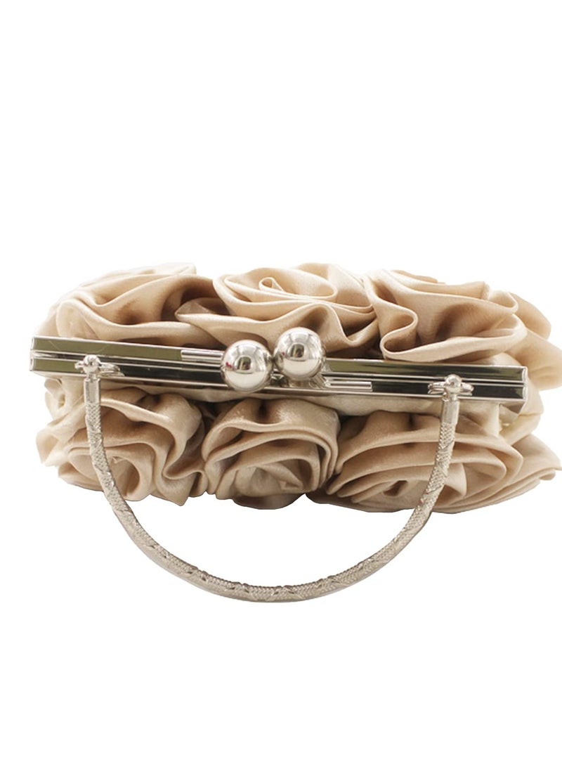 SYOSI Women Evening Clutch Bag Floral Satin Purses Detachable Strap Clutch Bag Floral Clutch Bag Detachable Strap Purses Floral Clutch Bag for Wedding, Party, Prom - Image 2