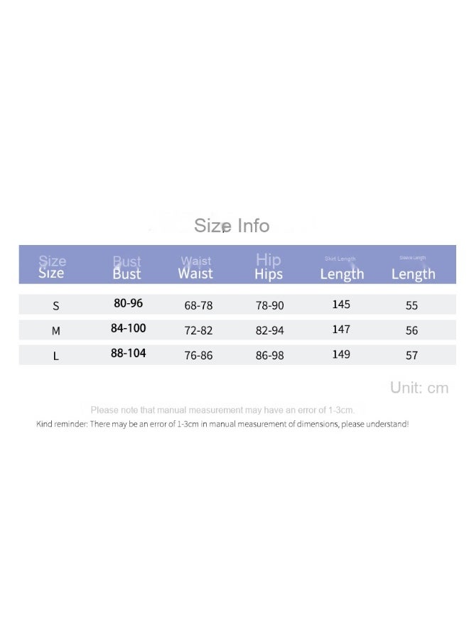 NIBEMINENT New Fashion Slim Solid Color Round Neck Mid-waist Long Sleeve Dress  - Image 2