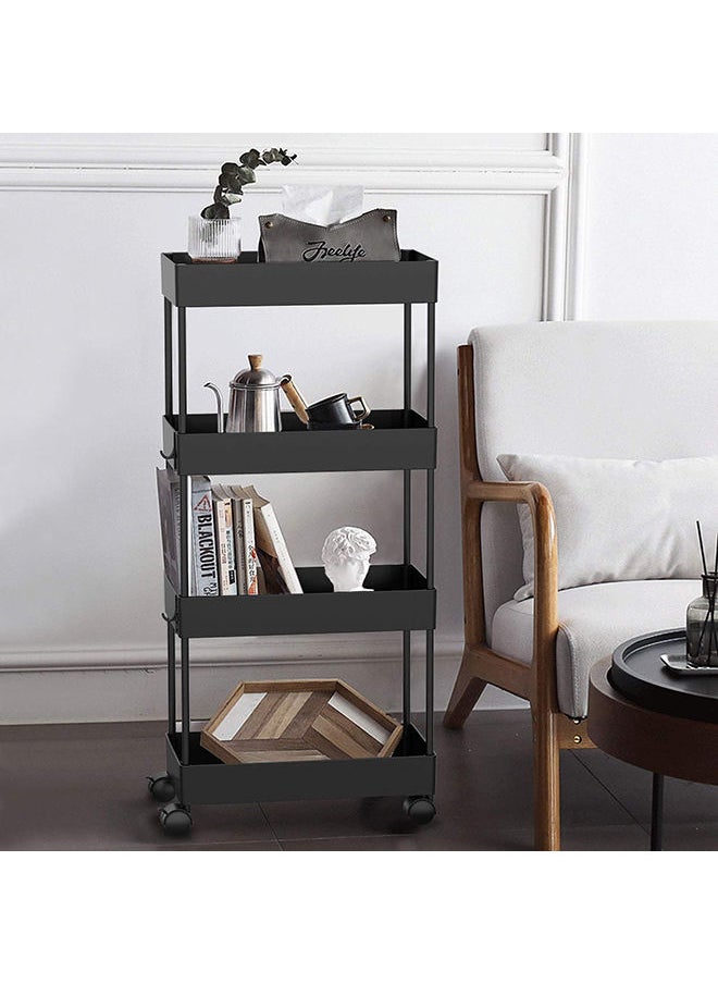 Arabest 4 Tier Slim Storage Cart, Bathroom Storage Cart Organizer Bathroom Cart with Wheels for Bathroom, Bedroom, Kitchen Laundry Narrow Places  - Image 2
