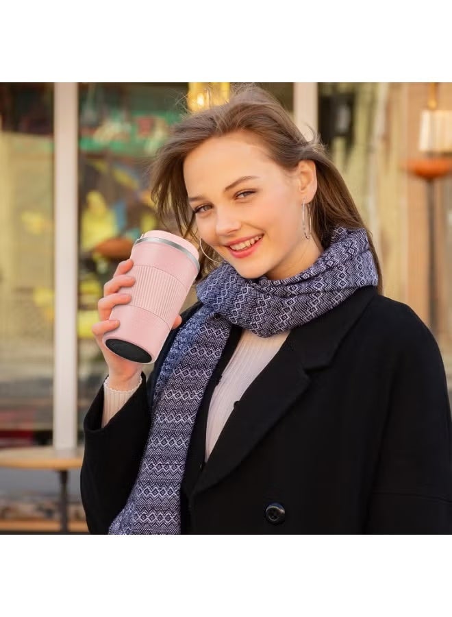سيستار كوب القهوة السفر 510ML / 17oz الفولاذ المقاوم للصدأ الفراغ الجليد والمشروبات الساخنة معزولة الكأس للمكتب المنزلي في الهواء الطلق أعمال السيارة الخضراء - Image 5