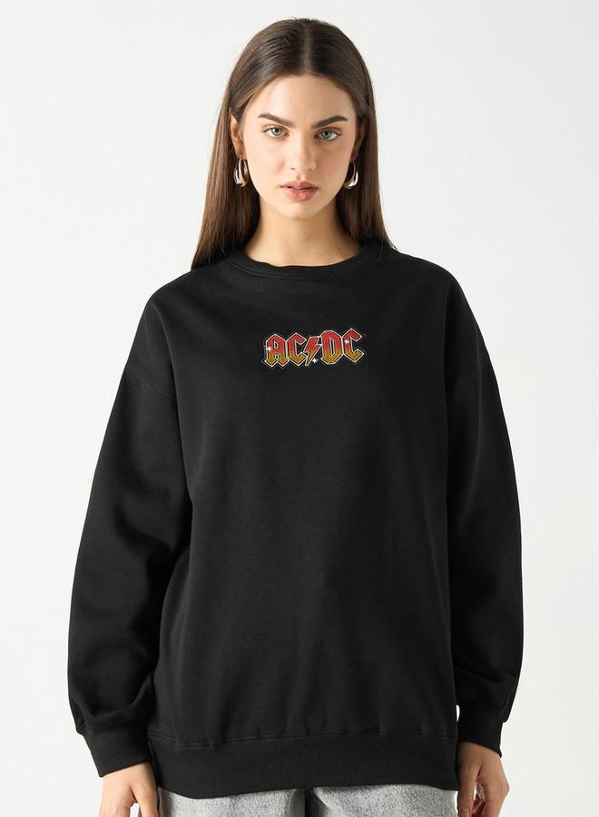 SP Characters AC/DC Print Sweatshirt with Long Sleeves - Image 1