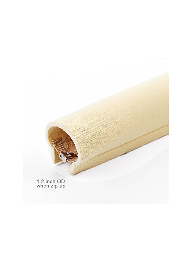 JOTO Management Sleeve, JOTO Cord Management System for TV/Computer/Home Entertainment, 40 inch Flexible Cable Sleeve Wrap Cover Organizer, 2 Piece -Beige - Image 5