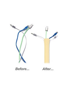 JOTO Management Sleeve, JOTO Cord Management System for TV/Computer/Home Entertainment, 40 inch Flexible Cable Sleeve Wrap Cover Organizer, 2 Piece -Beige  - Image 2