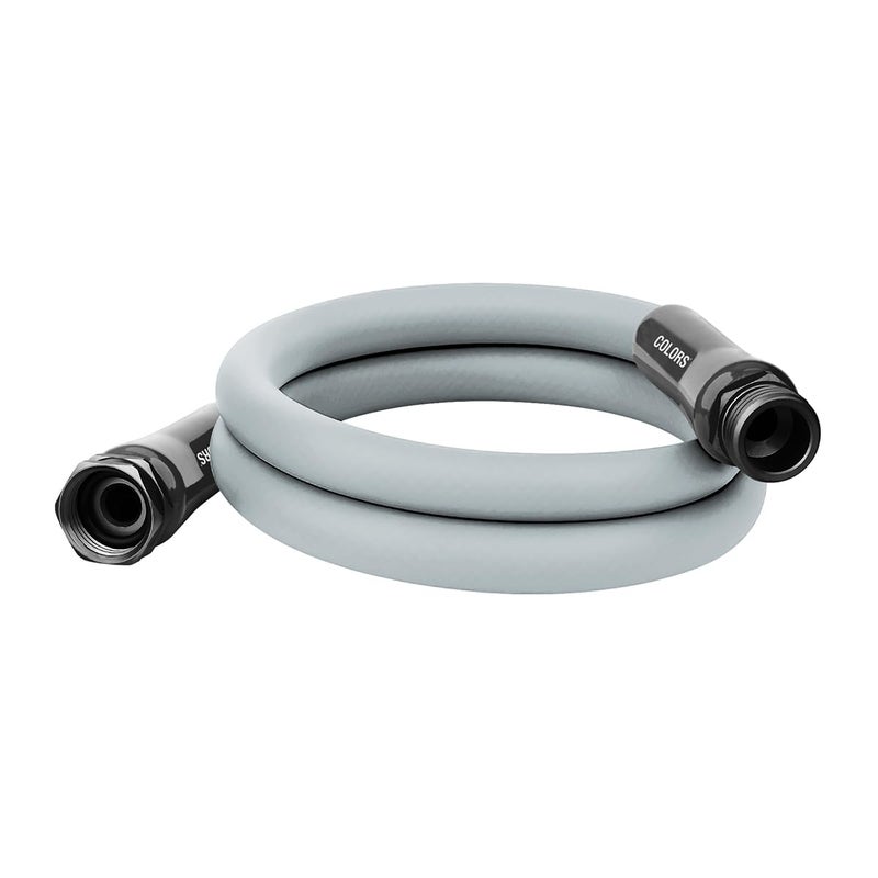 Flexzilla Colors Lead-In Garden Hose 5/8in. x 5ft., Lightweight All-Weather Water Hose, Durable and Flexible, Leak-Free Connections, Slate Gray - Image 1