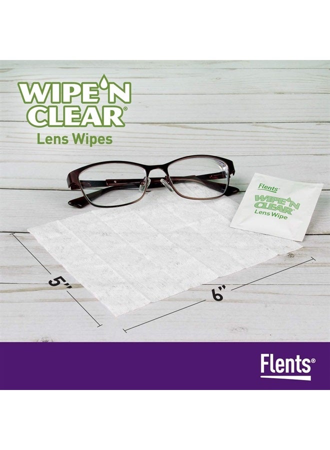 Flents Wipe'N Clear Lens Wipes Anti Streak Fast Drying, White, 150 Count, Made in the USA - Image 4