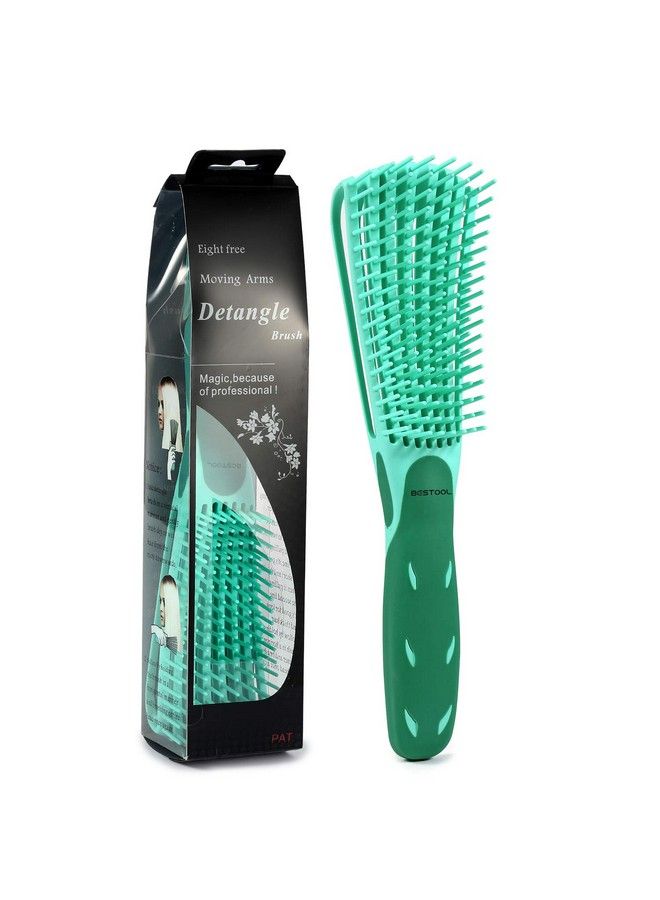 BESTOOL Detangling Brush For Black Natural Hair Detangler Brush For Natural Black Hair Curly Hair Afro 3/4Abc Texture Faster N Easier Detangle Wet Or Dry Hair With No Pain (Green) - Image 2