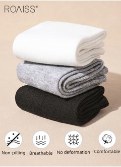 roaiss 5 Pairs of Unisex Disposable Socks Pure Color Cotton Polyester Portable Compression Travel Socks Stretchy Soft Skin-Friendly Breathable Comfortable Crew Socks  - Image 4