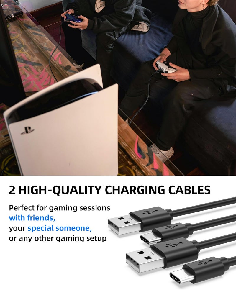 Superer 2 Pack 10 ft USB C Charging Cable for PS5 Controller, PlayStation 5 DualSense, Xbox Series X/S Controllers, Xbox Elite Series 2 (Model 1914 1797), Fast Charger & Data Sync Replacement Cord - Image 3