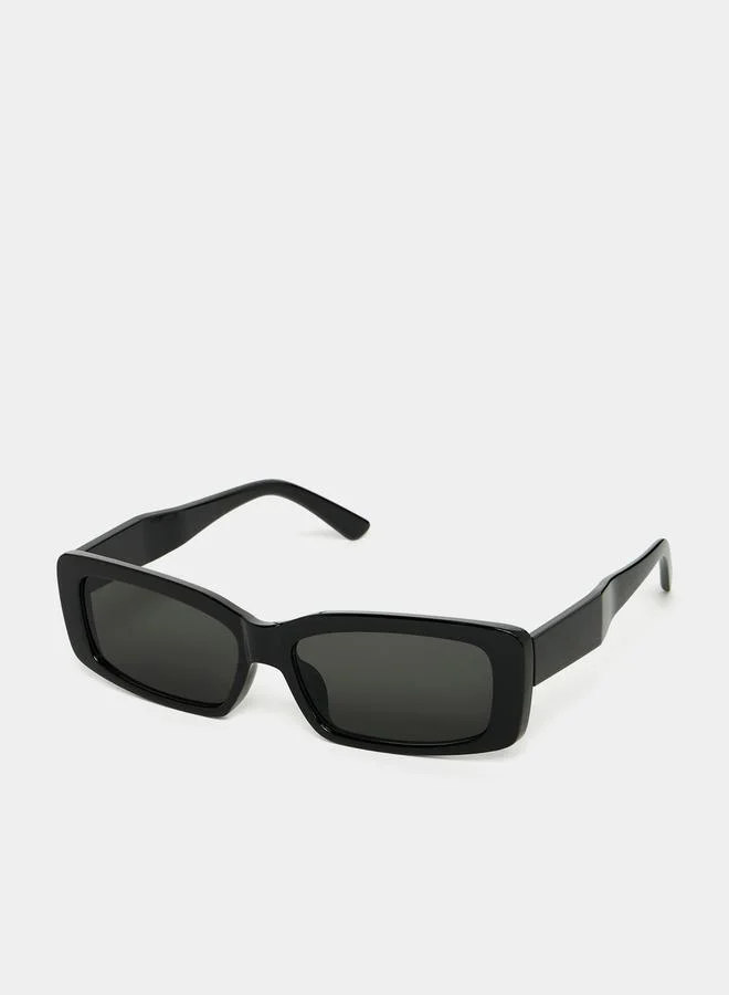 Styli Solid Rectangle Sunglasses