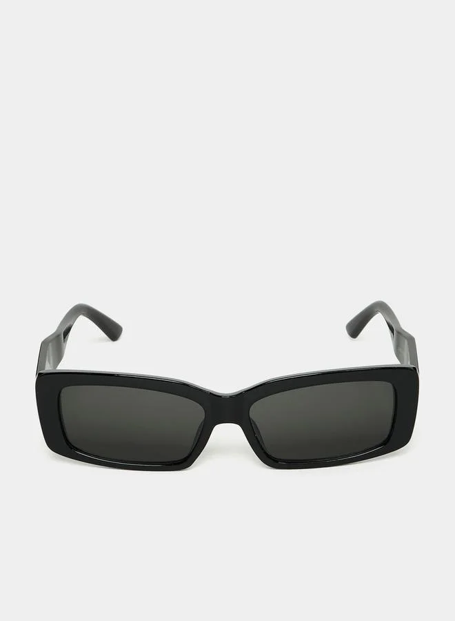 Styli Solid Rectangle Sunglasses