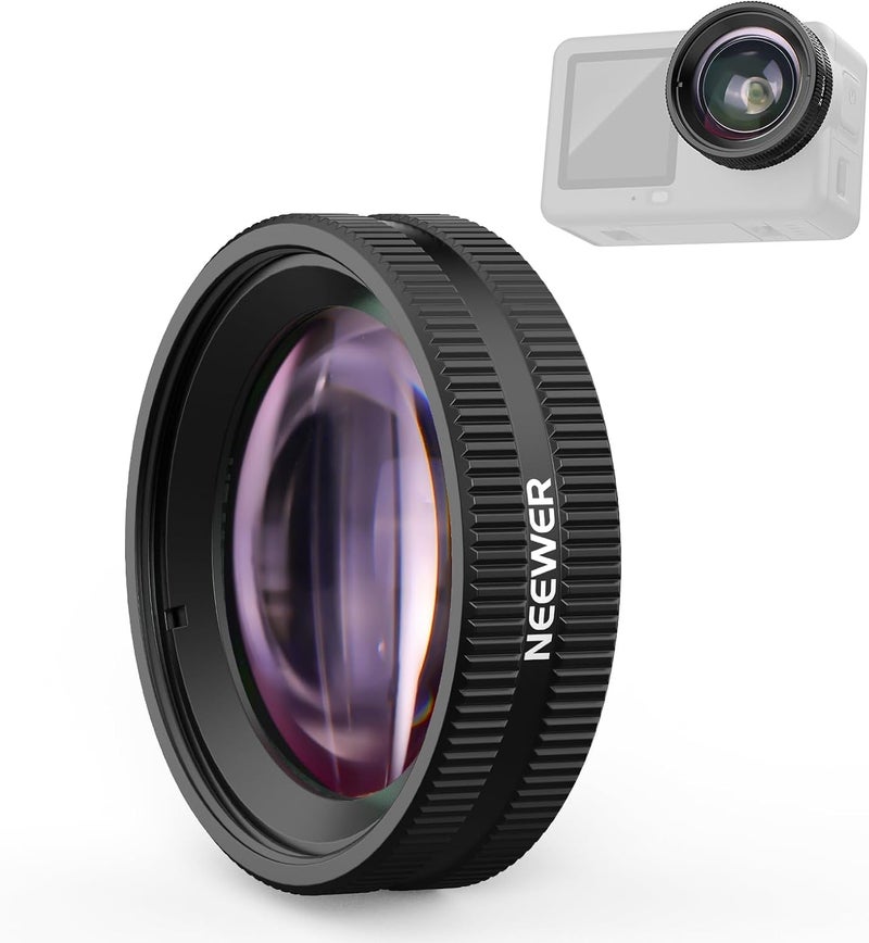 Macro Lens Compatible with DJI Osmo Action 6 Only, Accessory for Action Cameras for Close Up Technology with 2X Magnification, 2 Elements, 1 Group, Focus Range 2-3cm, LS010 - Image 1