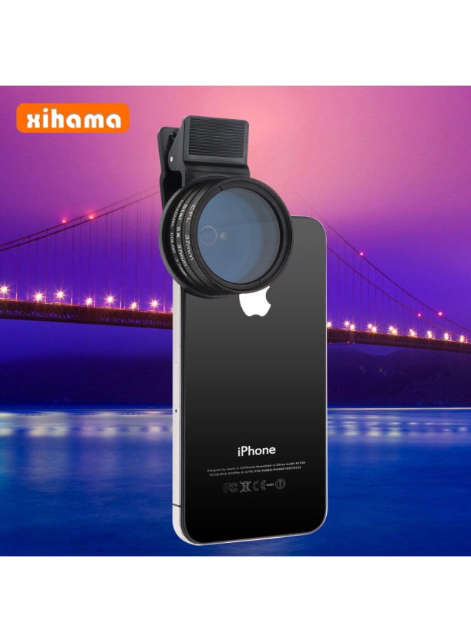 Mobile Phone Filter 37mmCPL Light-reducing Mirror Camera Anti-reflective Polarizer With Clip Lens Universal Filter-Color:37mm-Cpl No Connection Clip (transparent Bag)  - Image 4
