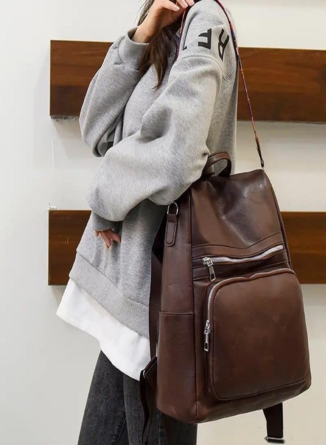 TrueArch Large Capacity Strap Decor Casual Multifunctional Women's Backpack Teens Girls | Wife | Birthday | Gift |Office | Travel College (Coffee) - Image 5
