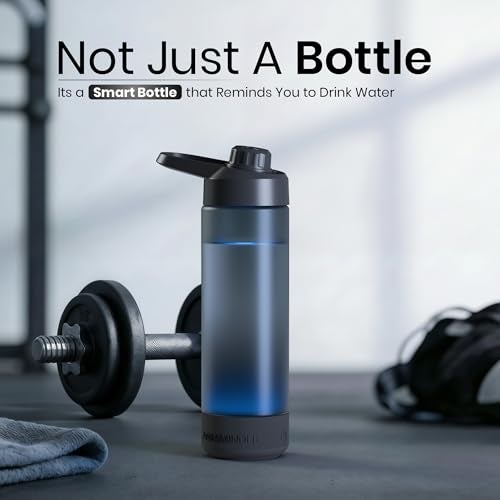 Aquaminder Smart Water Bottle with Personalised Hydration Reminder for Adult & kids with Easy Grip, Glows & Beep Feature Frosted Water Bottle 770 m, Perfect for Gift, Gym, Daily Use (Volga with App) - Image 5