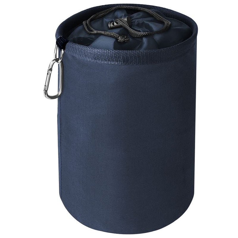 Vicloon Premium Large Peg Bag Navy Blue with Closing Cord and Hanging Snap Hook IndoorOutdoor Organizer