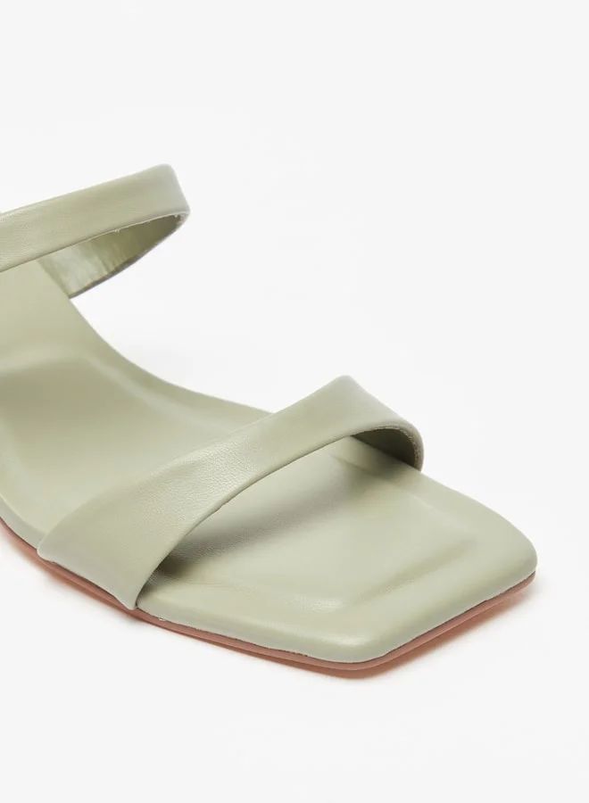سيليست Women Solid Slip On Strap Sandals with Kitten Heels