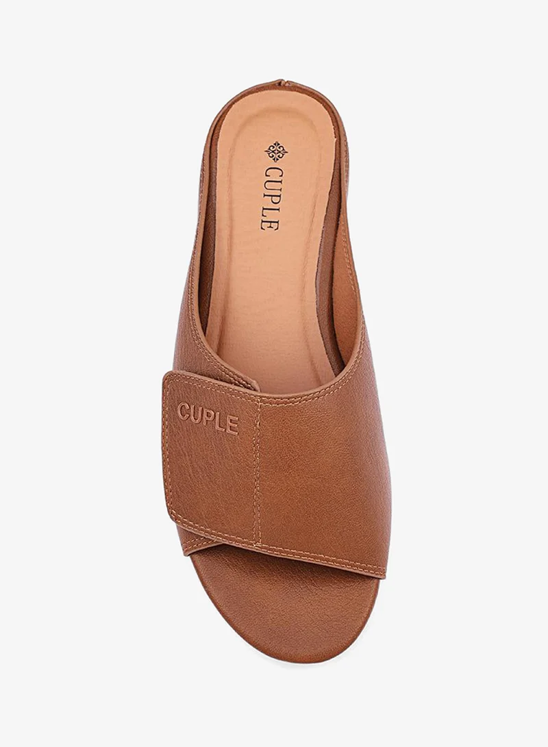 Cuple Brown Women Perforated Mule Flats for Women | Best Price UAE