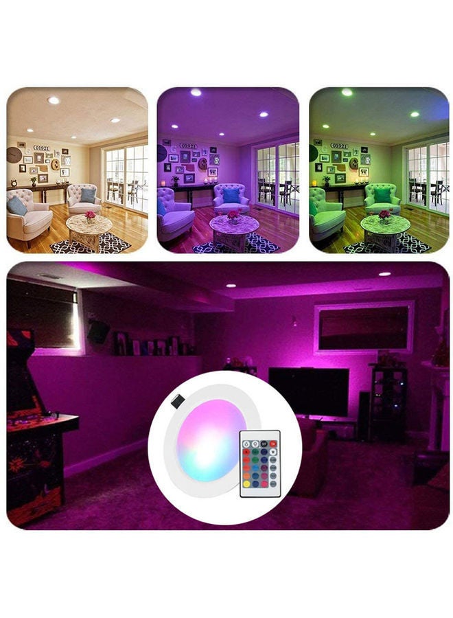 NIBEMINENT LEDs Recessed Downlight With IR Remote Control Multicolour - Image 2